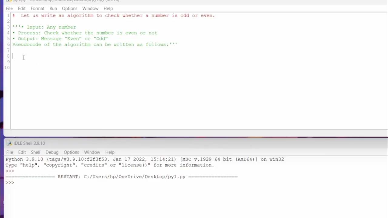 Let us write an algorithm to check whether a number is odd or even ...
