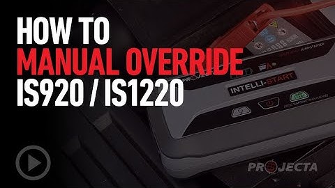 How to Manual Override using the Projecta Intelli-Start IS920 or IS1220 Jump Starter