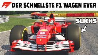 Der schnellste Rennwagen aller Zeiten: Schumis Ferrari 2004 mit Slicks!