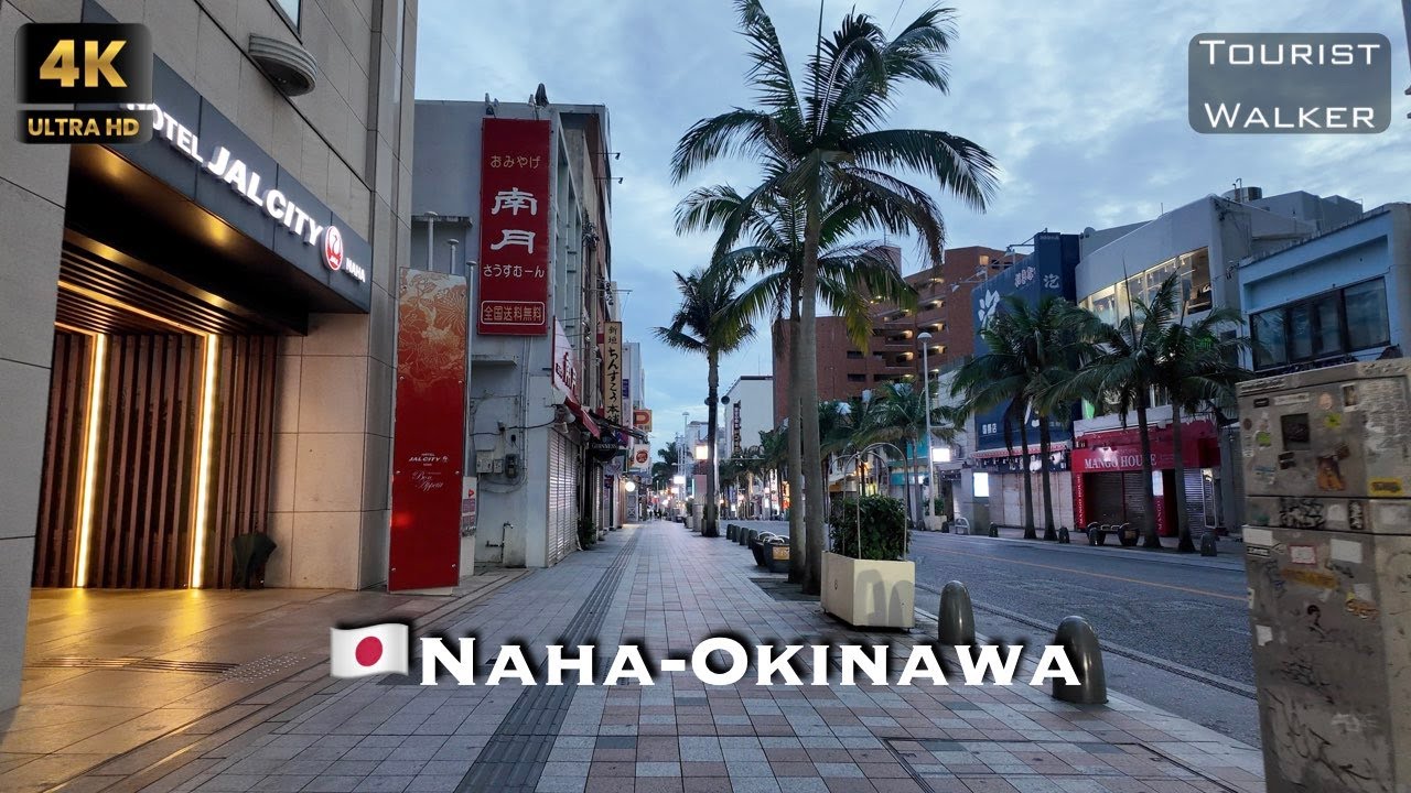 🇯🇵Okinawa Kokusai Street in the early morning/ | TOURIST WALKER 4K HDR