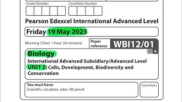 A level | Biology | Unit 2 | May 2023 | Edexcel