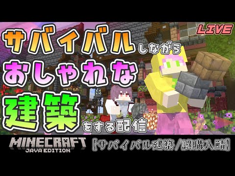 【マインクラフト】#8/サバイバルしながらおしゃれな街建築する配信【誤購入鯖】
