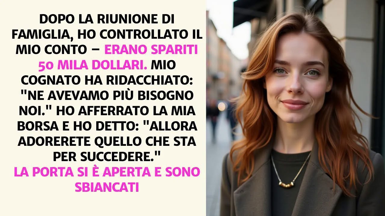 Dopo la riunione di famiglia ho perso dei soldi—poi mio cognato ha riso, finché si aprì la porta...