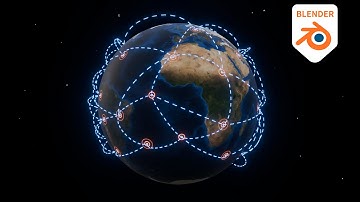 Earth Line connect effect in Blender