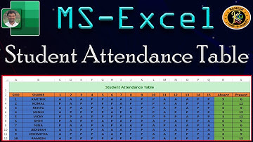 Student Attendance Table in Telugu || MS EXCEL || By K. Ramesh