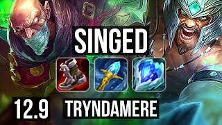 SINGED vs TRYNDAMERE (TOP) | Rank 9 Singed, 300+ games, Dominating | EUW Master | 12.9