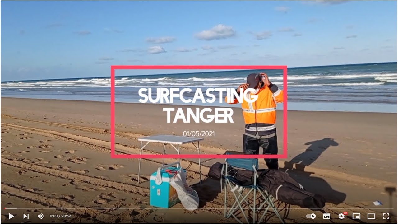 Pêche en #surfcasting à la plage de #SIDI-KACEM à #Tanger