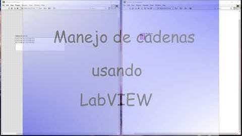 Uso de cadenas en LabVIEW para procesos de adquisición de datos