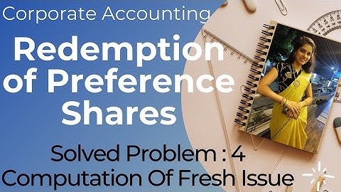 Redemption of Preference Shares Solved Problem by Dr Mamta Rathi । Corporate Accounting ।Redemption