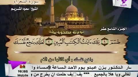 سورة الشعراء بصوت الشيخ سعود الشريم. 26