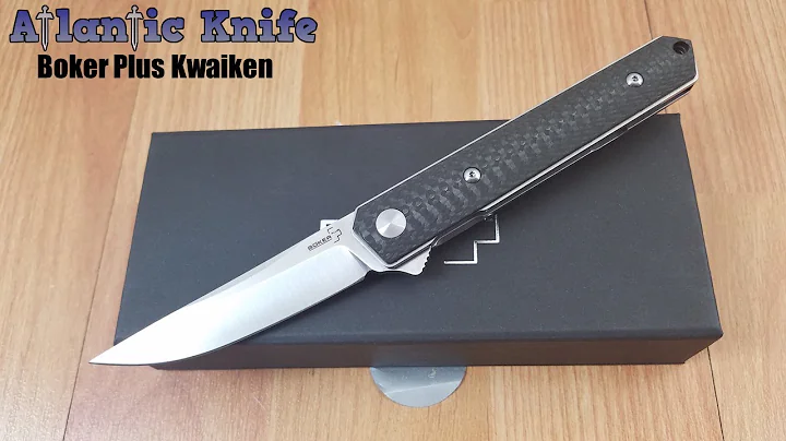 BOKER PLUS KWAIKEN LINERLOCK BLACK CARBON FIBER FOLDING D2 STEEL KNIFE P01BO256