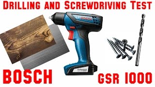 Bosch Gsr 1000 Unboxing / Drilling and Screwdriving Test 10,8V 1,5A