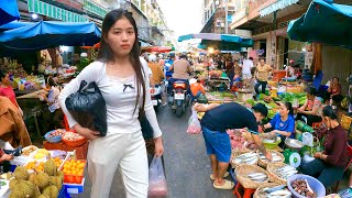 Hidden! Cambodian STREET FOOD Tour 2025 - Walking Orussey Traditional Market in Phnom Penh
