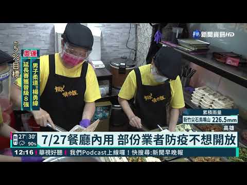 高雄7/27開放餐廳內用 須ㄇ字型隔板｜華視新聞 20210724