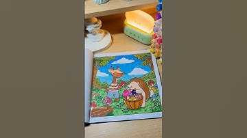 Available on Amazon 🛒 A sweet hedgehog and curious fawn explore the forest🍄#coloringbook #coloring