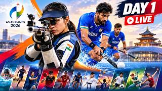 🔴 Asian Games 2026 Day 1 | India Live Score & Commentary | Hockey, Shooting, Cricket & More screenshot 2