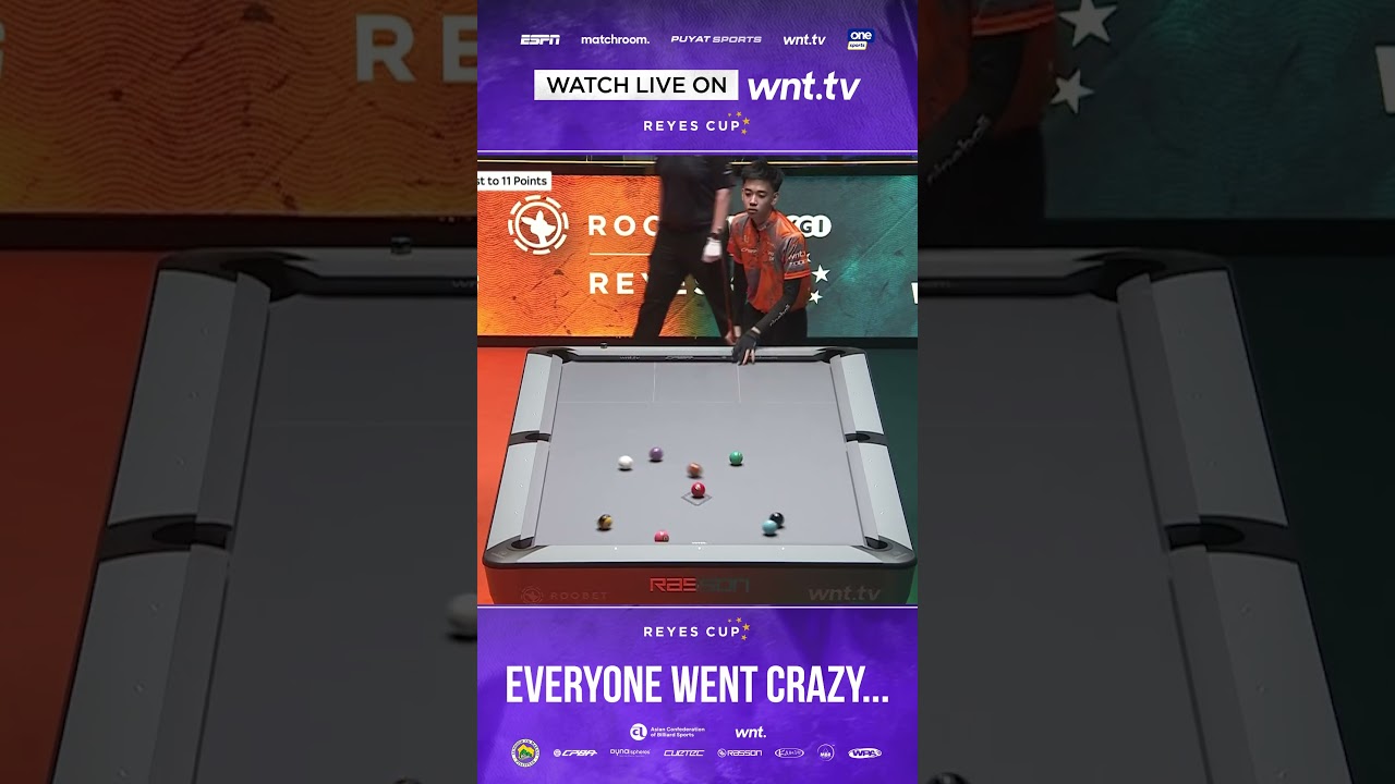 JUST WAIT FOR THIS ONE… VOLUME UP🔊🔊 #nineball #billiards #worldnineballtour