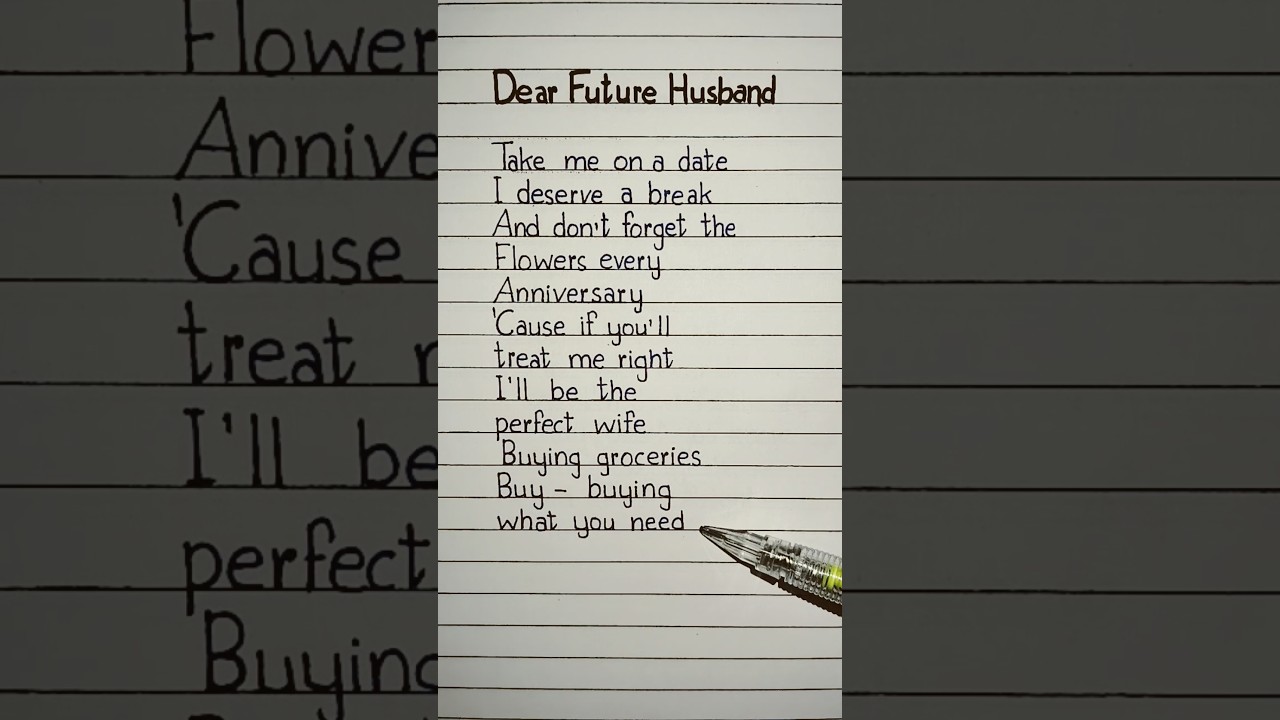 Dear Future Husband Lyrics Song by Meghan Trainor 