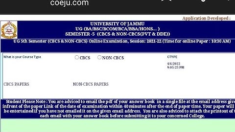 Jammu University 3rd and 5th sem online Exam ....9 PM.video ... important update. ...check ✅ Report