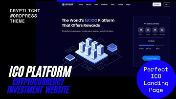 Cryptocurrency Investment ICO Landing Page |  Cryptlight ICO Landing Page WordPress Theme