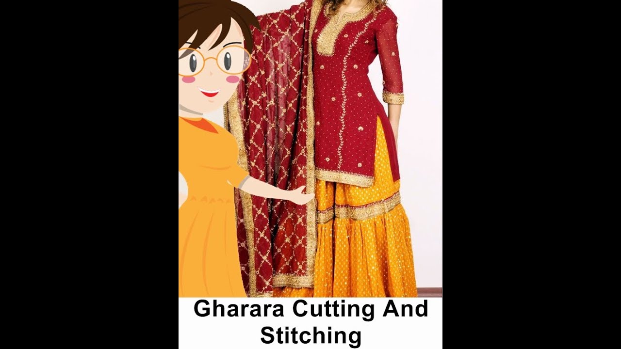 gharara frock cutting