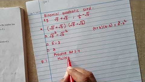 9th Maths 1 Chapter 2 Binomial Quadratic surd created by-Pruthviraj Kad