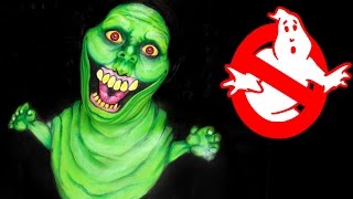 Ghostbuster's SLIMER Makeup Transformation