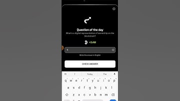What is a digital representation of ownership on the blockchain? | Dropee question of the day Answer