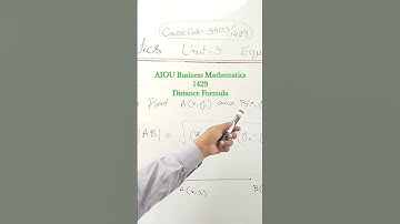 Unit-3 Distance Formula|AIOU Business Mathematics 1429| #businessmathematics 1429| Maths by M.Ahmad