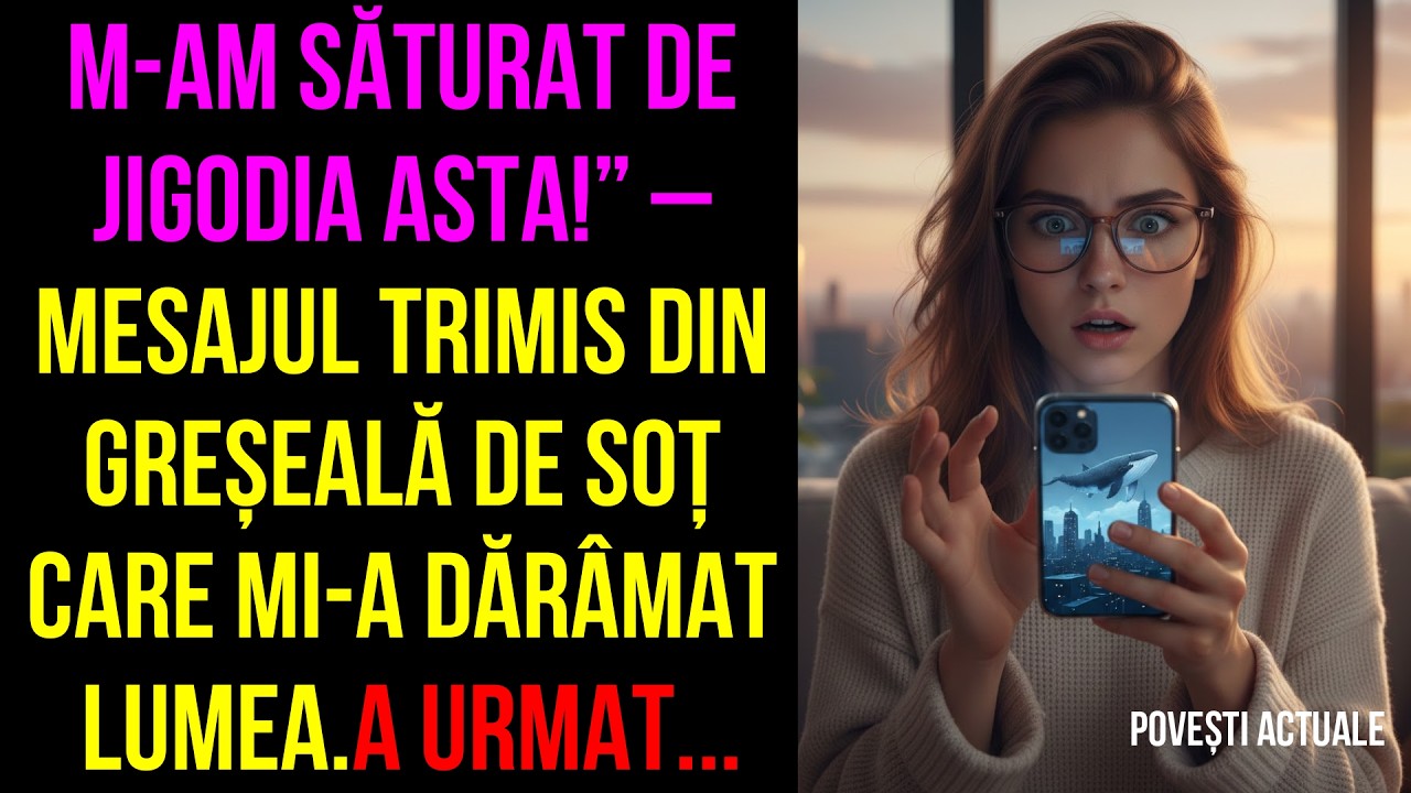 M-am săturat de jigodia asta! Mesajul trimis din greșeală de soț care mi-a dărâmat lumea.a urmat...
