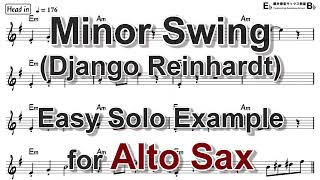 Minor Swing (Django Reinhardt) - Easy Solo Example for Alto Sax