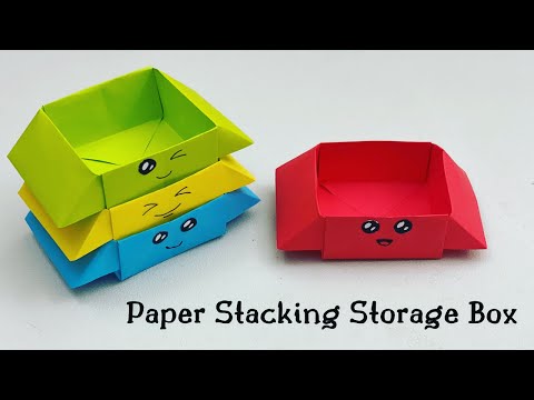 Simple Paper Folding Storage Box, Desktop Finishing Storage Box