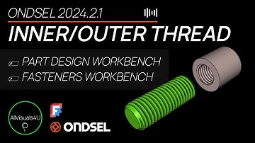 ⏱ TIMELAPSE 🔩 Ondsel For Beginners - Create Internal And External Threads - FreeCAD Threads Tutorial