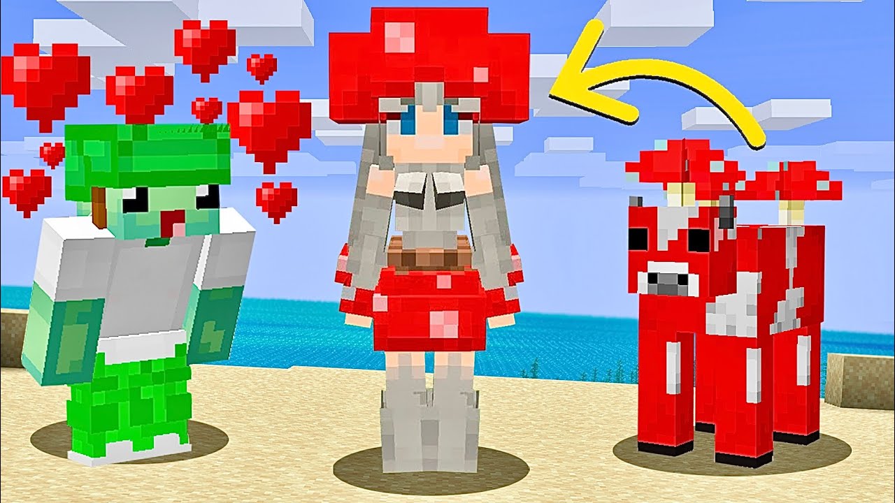 Enganei Meu Amigo Tornando Mobs em GAROTAS no Minecraft