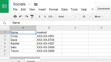 Mask SSNs in a Spreadsheet
