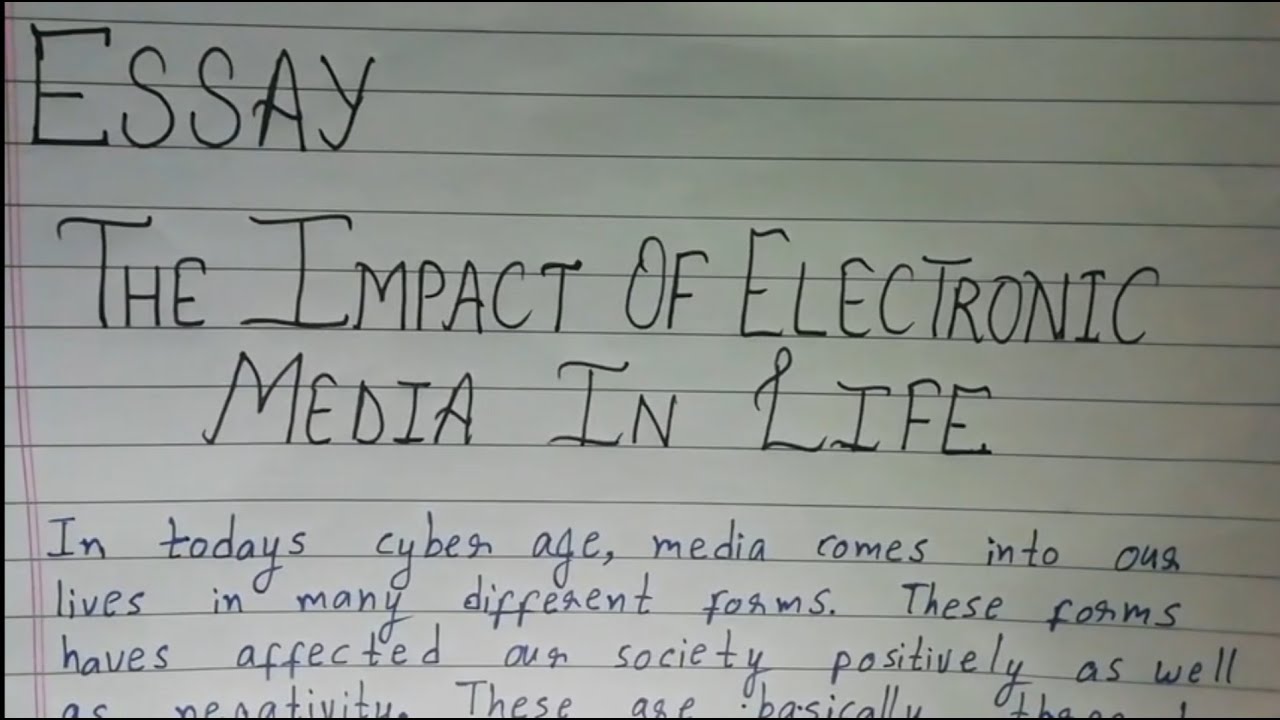 essay questions on electronic media