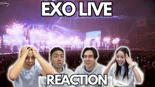 OUR FIRST EVER EXO LIVE!! | EXO Coming Over + Run This + Drop That + Power REACTION!!