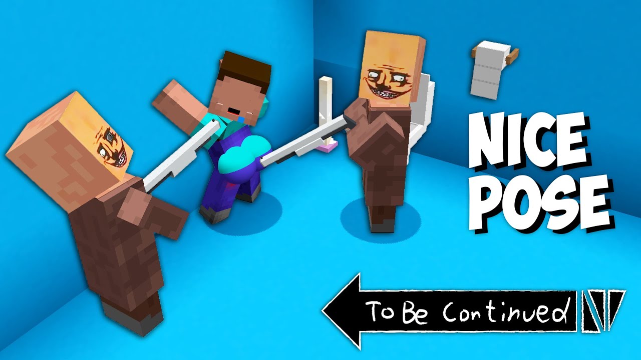 NICE POSE😂 - Meow Meow Meow Minecraft Meme !