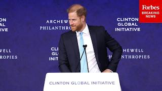 JUST IN: Prince Harry Delivers Remarks To Clinton Global Initiative's 2026 Meeting In New York City