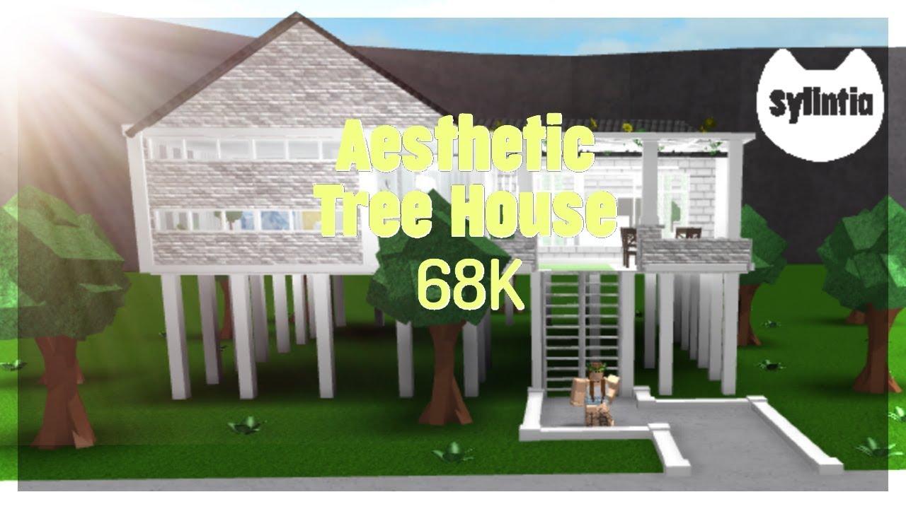 Aesthetic Tree House 68k Bloxburg Speedbuild Youtube - roblox house background aesthetic