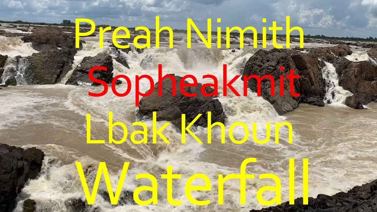 Fun KST - Preah Nimith Amazing Waterfall,Stress Relief-Meditation-Nature Water Sounds Relax HD Video