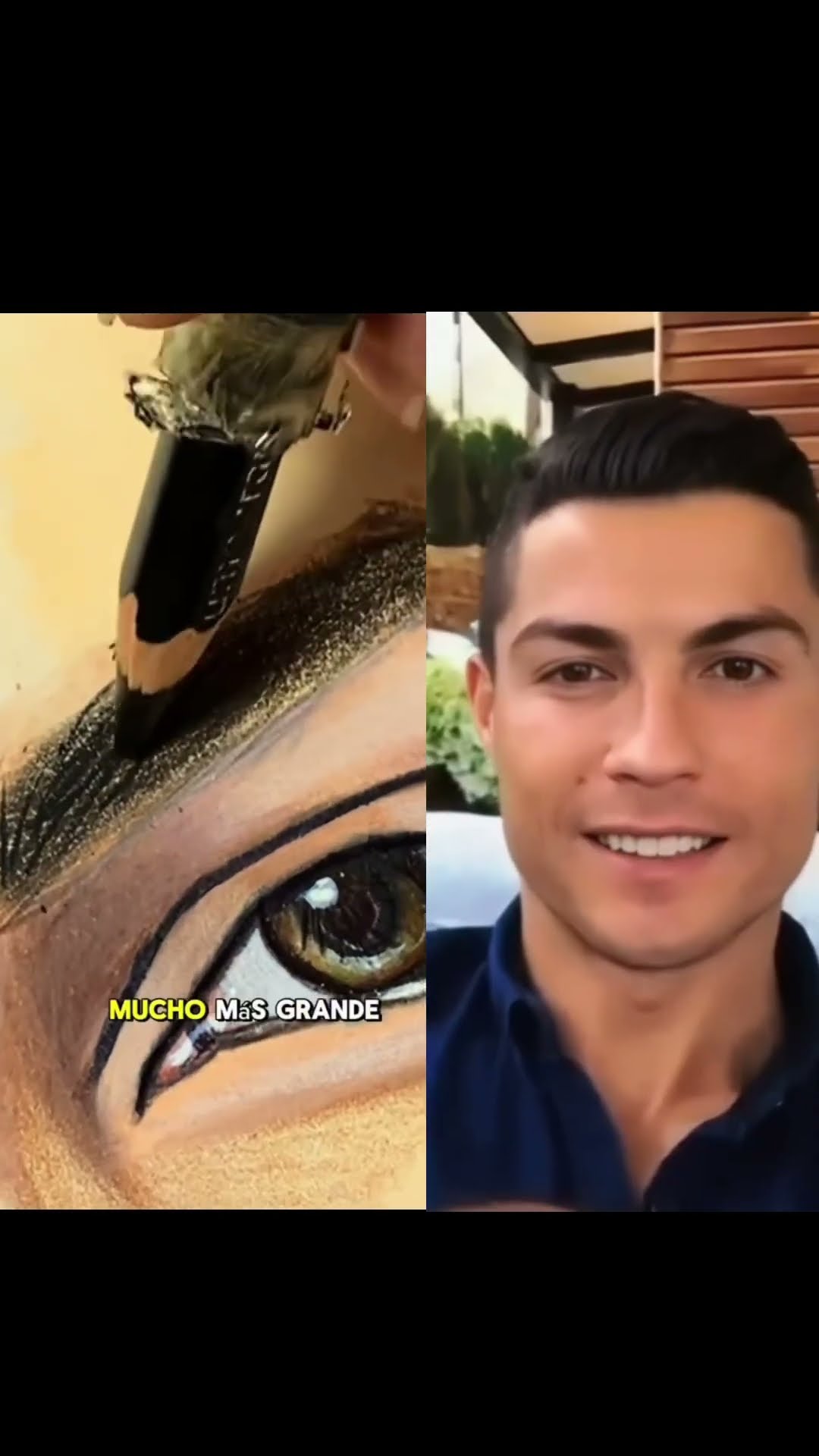Cristiano reacciona a mi dibujo ??❤️ #cristianoronaldo #arte #dibujo