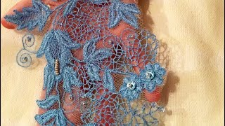 картинка: Вышивка на швейной машинке КРУЖЕВА🌷Новая версия🌷Sewing Machine Embroidery Lace🌷Stickerei Spitze