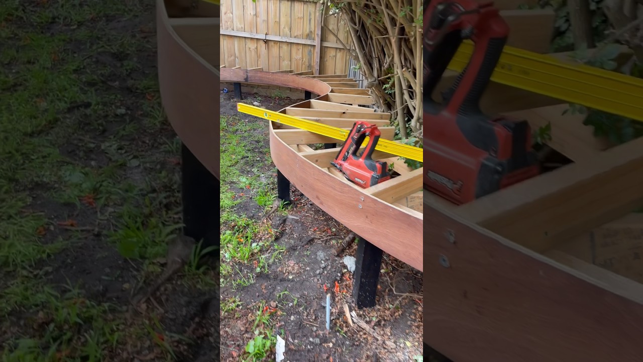 Building a curved bench around a fireplace Part 1