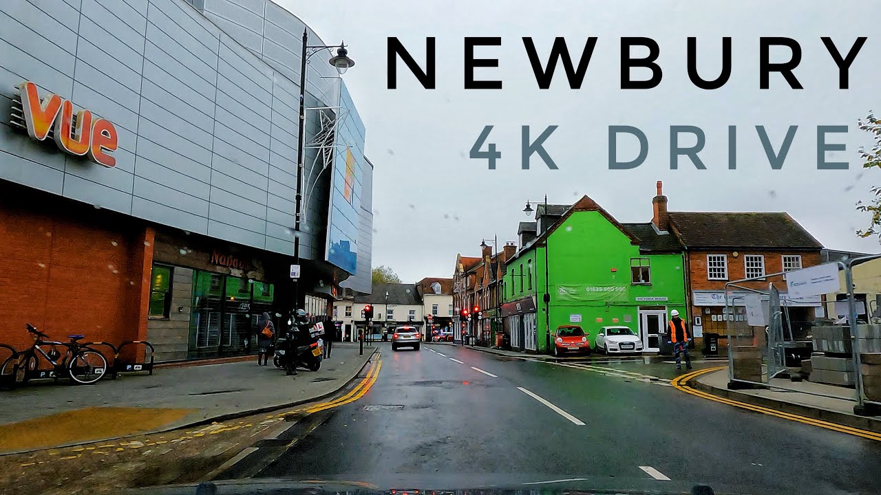 4K Drive Through Newbury, Berkshire | England