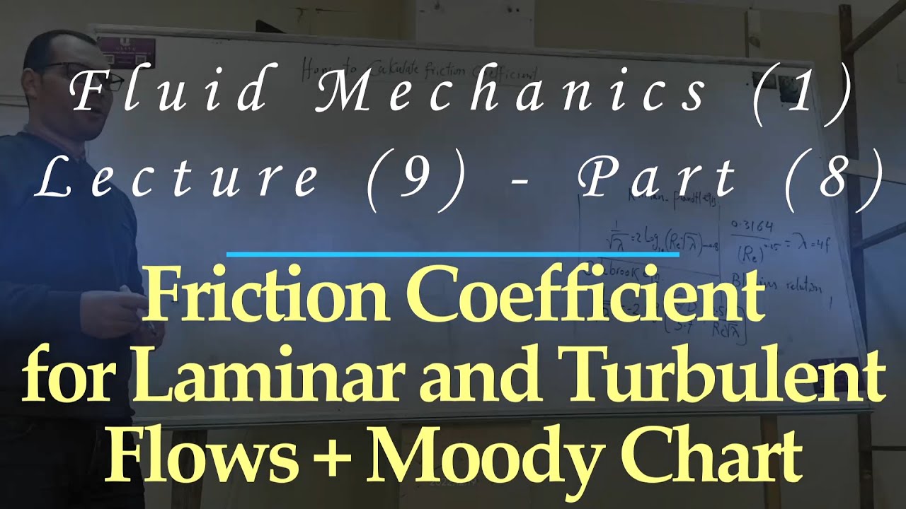 Lecture (9) Part (8) Fluid dynamics: How to calculate Friction Coefficient + Moody Chart