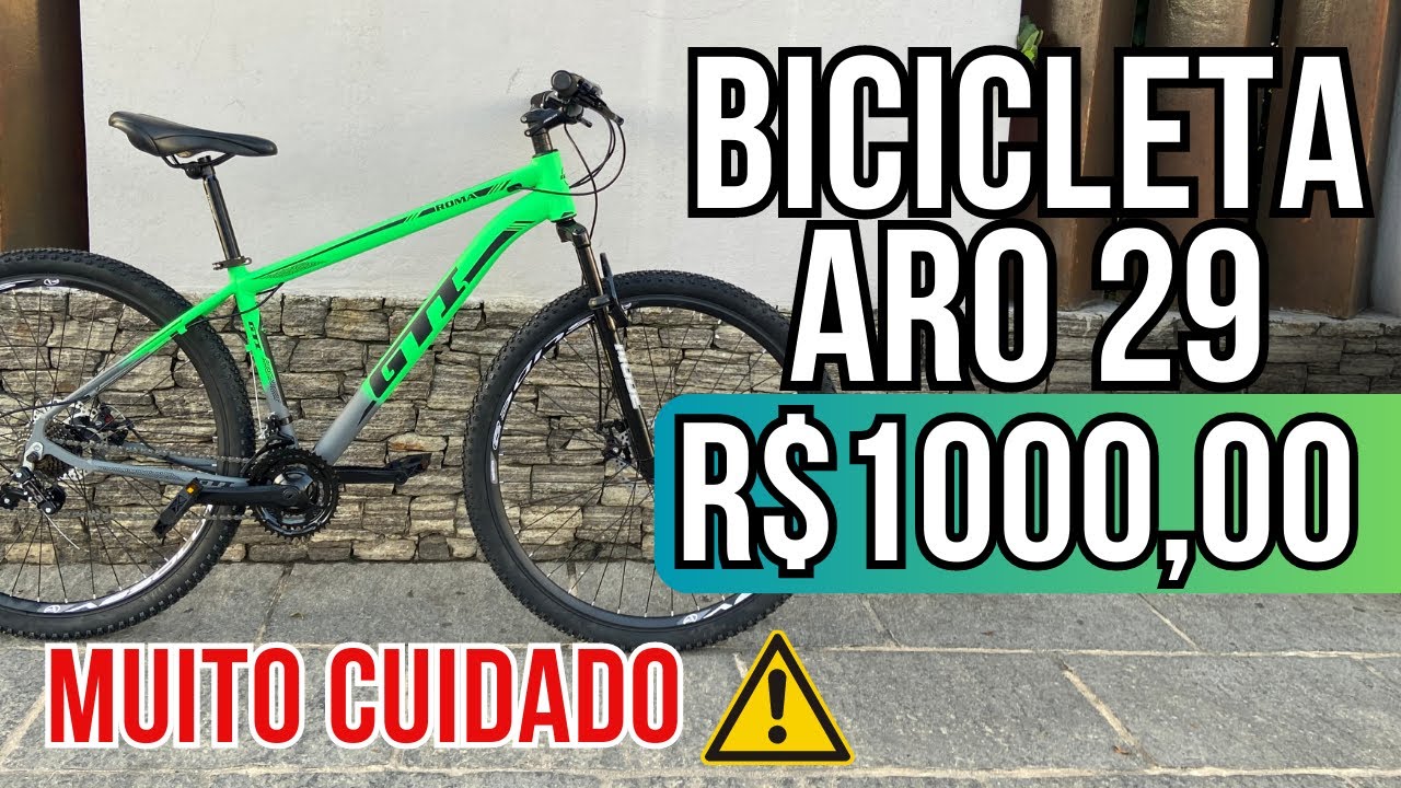 Bicicleta aro 29 da grau azul claro