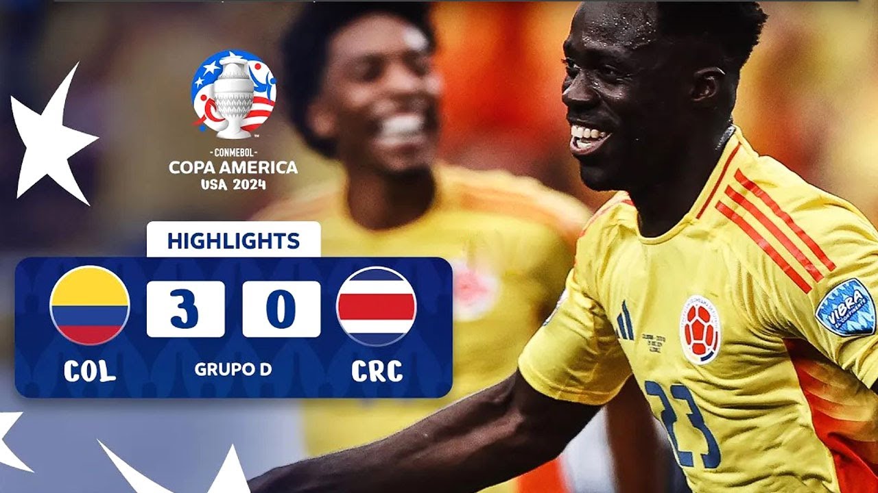 COLOMBIA 3 0 COSTA RICA | HIGHLIGHTS | CONMEBOL COPA AMÉRICA USA 2024 ...