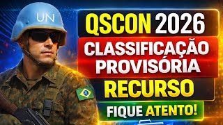 QSCON 2026: Classificação Provisória e Recurso | Entenda Tudo Agora