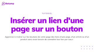 Tutoriel Insérer Un Lien Dune Page Sur Un Bouton